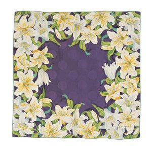 YUKIKO HANAI Lily Motif Silk Scarf